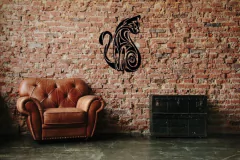 Cuadro Decoración Pared Madera Enchapada Negro Malvinas - Servifot Digital