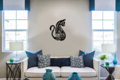 Cuadro Decoración Pared Madera Enchapada Negro Malvinas