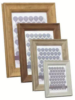 Portarretrato con pie de apoyo y vidrio simil madera medidas 10x15 13x18 15x20 20x30 30x40