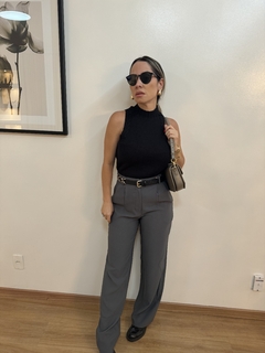 Calça Reta Laura Cinza - loja online