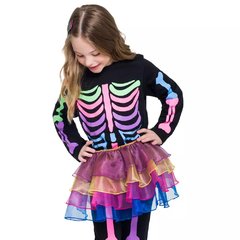 Pijama Manga Longa - Esqueleto Color Com Saia