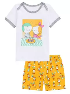 Pijama Manga Curta Bebê Bia e Eddie - loja online