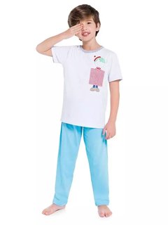 Pijama Curto Masculino Com Calça Eddie - comprar online