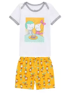 Pijama Manga Curta Bebê Bia e Eddie - comprar online