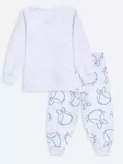 Pijama Manga Longa Bebê c/ Calça Turma da Bia Mescla - MARA Homewear