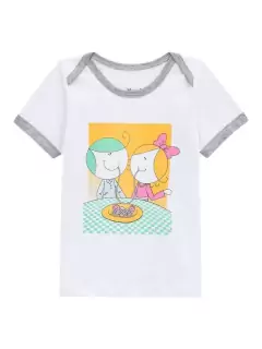 Pijama Manga Curta Bebê Bia e Eddie na internet