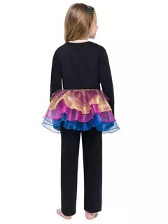 Pijama Manga Longa - Esqueleto Color Com Saia - MARA Homewear