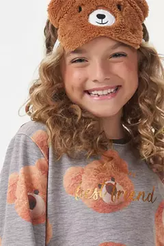 Pijama Menina Manga Longa Molecotton Urso - 67618 na internet