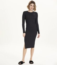 Dress Manga Longa Preto - 12715 - comprar online
