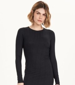 Dress Manga Longa Preto - 12715