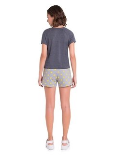Pijama Cropped Raglan Smile na internet