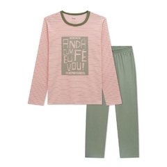 Pijama Manga Longa Com Listras Cordel - Andá Cum Fé - comprar online