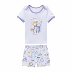 Pijama Manga Curta Bebê Bia Rainbow - comprar online