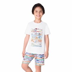 Pijama Manga Curta Masculino - Para Colorir - loja online