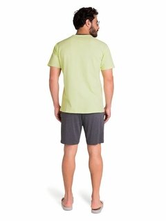 Pijama Manga Curta com Abertura Masculino Inspire - MARA Homewear