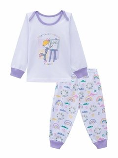 Pijama Manga Longa Bebê Bia Rainbow