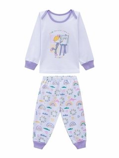 Pijama Manga Longa Bebê Bia Rainbow - MARA Homewear