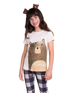 Pijama Manga Curta com Legging Infantil Love Bears - comprar online