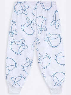 Pijama Manga Longa Bebê c/ Calça Turma da Bia Mescla