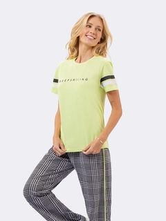 Pijama Manga Curta c/ Calça Keep Smiling - comprar online