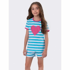 Pijama Manga Curta Infantil Candy Color - comprar online