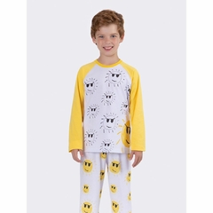 Pijama Manga Longa Infantil com Kit de Canetinhas Acrilex