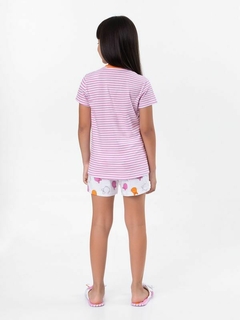 Pijama Manga Curta Infantil Orange and Black TDB na internet