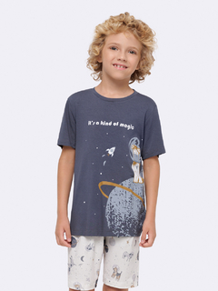 Pijama Manga Curta Masculino Infantil com Bermuda  Código: 20.12.0448