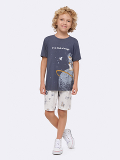 Pijama Manga Curta Masculino Infantil com Bermuda  Código: 20.12.0448 - comprar online