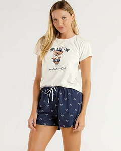 Pijama Feminino Manga Curta com Shorts 2010377