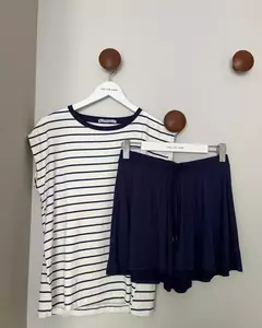Conjunto Feminino Manga Curta com Shorts 2010442 - MARA Homewear