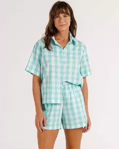 Pijama Feminino Manga Curta Americano com Shorts 2010516