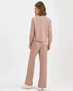 Conjunto Manga Longa Com Calça Pantalona Feminino 2010195 na internet