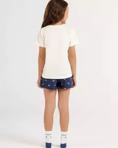 Pijama Feminino Infantil Manga Curta com Shorts 2050060 na internet