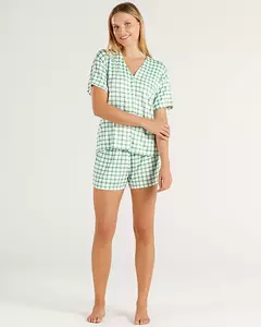 Pijama Feminino Manga Curta Americano com Shorts 2010432 - comprar online
