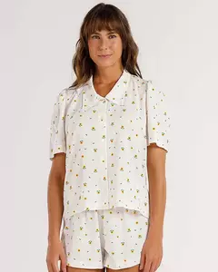 Pijama Feminino Manga Curta Americano com Shorts 2010357