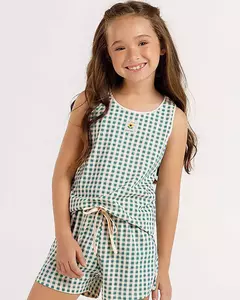 Pijama Feminino Infantil Regata com Shorts 2050040 - comprar online