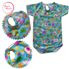 (ART.203) BODY BEBA ESTAMPADO CON APLIQUE MOÑO - comprar online