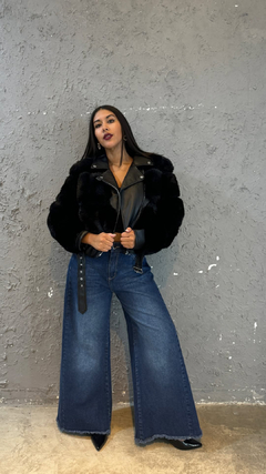 JEANS WIDE LEG DESGASTADO