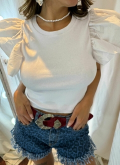 REMERA MANGA POPLIN
