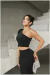 Conjunto de Saia Midi e Cropped Manga Nula - comprar online