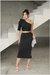 Conjunto de Saia Midi e Cropped Manga Nula