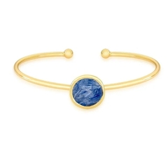 PULSERA COLECCION FRAGMENTO CIANITA AZUL DORADO