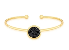 PULSERA DORADO COLECCION FRAGMENTO TURMALINA NEGRA