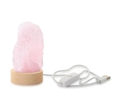 LAMPARA DE CUARZO ROSA - tienda online