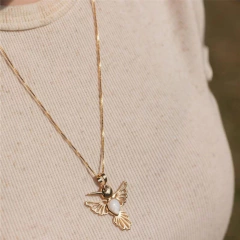 DIJE COLIBRIS DORADO - Mb Minerales