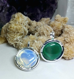 DIJE FRASE AMOR PAZ FAMILIA CON UN CORAZON BAÑO DE PLATA - comprar online