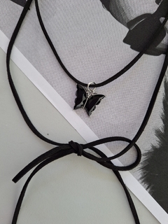 Choker colgante mariposa cristal - Blumoon -Mayoristas de accesorios en Once- Blumoon