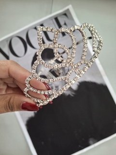 Tiaras plateadas strass - comprar online