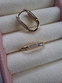 Argollas rectas strass